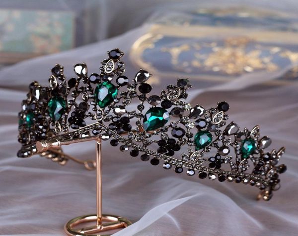 handmade fashion baroque bridal crown tiara black dark green crystal headpieces bridal evening hair accessories for brides6197233, Silver
handmade fashion baroque bridal crown tiara black dark green crystal headpieces bridal evening hair accessories for brides6197233, Silver