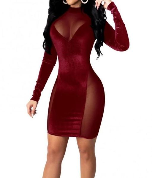 casual dresses women party dress autumn o neck long sleeve sheer patchwork velvet mesh see through mini bodycon vestidos 20218964250, Black;gray
casual dresses women party dress autumn o neck long sleeve sheer patchwork velvet mesh see through mini bodycon vestidos 20218964250, Black;gray