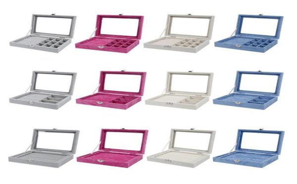 europeanstyle velvet glass ring earring jewelry organizer box tray holder storage case display case home decor 20155cm9085280, Black;white
europeanstyle velvet glass ring earring jewelry organizer box tray holder storage case display case home decor 20155cm9085280, Black;white