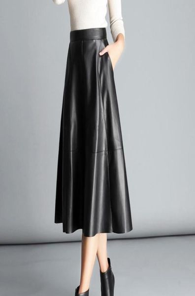 leather skirt women soft mixed sheepskin waist black a line 2021 autumn winter office lady long female skirts7746223
leather skirt women soft mixed sheepskin waist black a line 2021 autumn winter office lady long female skirts7746223