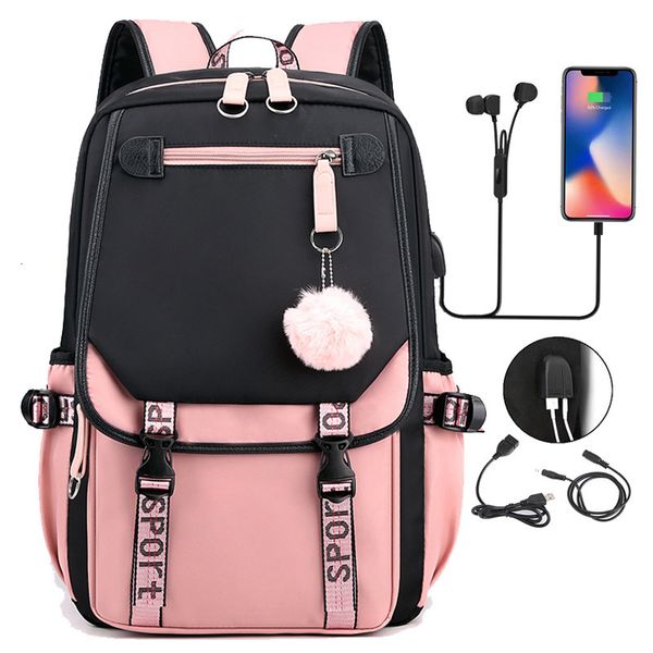 school bags large school bags for teenage girls usb port canvas schoolbag student book bag fashion black pink teen school backpack 230822
school bags large school bags for teenage girls usb port canvas schoolbag student book bag fashion black pink teen school backpack 230822