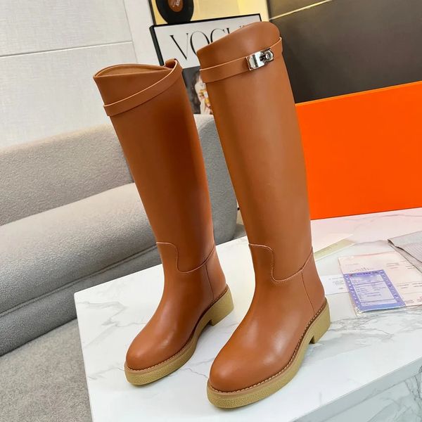 tall boot smooth calfskin buckle slip-on knight boots chunky heel leather round toe knee-high riding boots luxury designers flats heel rubbe, Black
tall boot smooth calfskin buckle slip-on knight boots chunky heel leather round toe knee-high riding boots luxury designers flats heel rubbe, Black