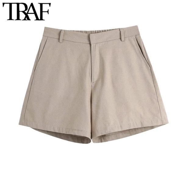 women chic fashion side pockets bermuda shorts vintage high elastic waist zipper fly female short pants mujer 2105075783525, White;black
women chic fashion side pockets bermuda shorts vintage high elastic waist zipper fly female short pants mujer 2105075783525, White;black