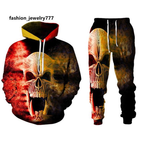 men's hoodies sweatshirts new digital printed skull hooded sweater pants 2023 autumn/winter youth fashion sports set, Black
men's hoodies sweatshirts new digital printed skull hooded sweater pants 2023 autumn/winter youth fashion sports set, Black