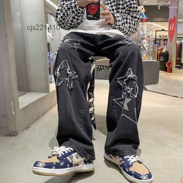 jeans star vintage y2k baggy pants streetwear fashion wide leg oversize black full-length trousers, Blue
jeans star vintage y2k baggy pants streetwear fashion wide leg oversize black full-length trousers, Blue