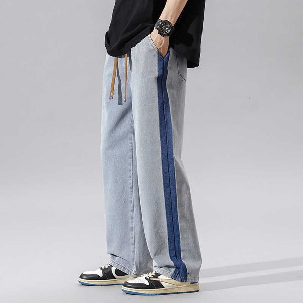 spring and autumn season jeans men's new contrast straight leg pants fashion brand high grade loose relaxed pants cotton polyester pant, Blue
spring and autumn season jeans men's new contrast straight leg pants fashion brand high grade loose relaxed pants cotton polyester pant, Blue