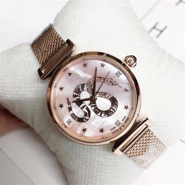 brand quartz wrist watch for women girl snake style metal steel band watches g62274y, Slivery;brown
brand quartz wrist watch for women girl snake style metal steel band watches g62274y, Slivery;brown