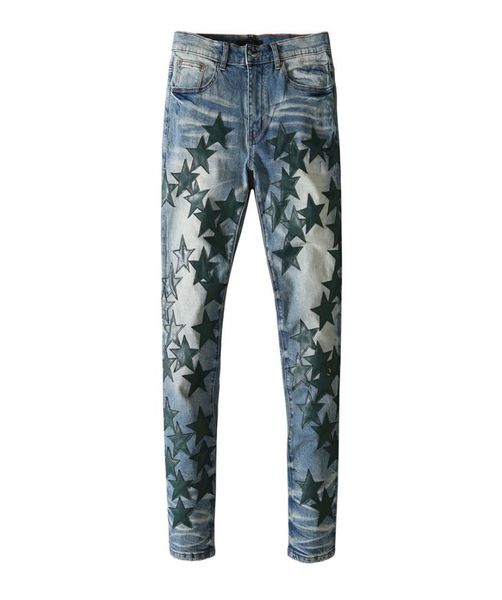 men039s jeans used washed star embroidery european and american fashion brand5975206, Blue
men039s jeans used washed star embroidery european and american fashion brand5975206, Blue
