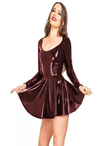 casual dresses 12 colors gothic club party pvc dress wet look women skater mini low cut long sleeve vestido novelty aline dancing2154647, Black;gray
casual dresses 12 colors gothic club party pvc dress wet look women skater mini low cut long sleeve vestido novelty aline dancing2154647, Black;gray