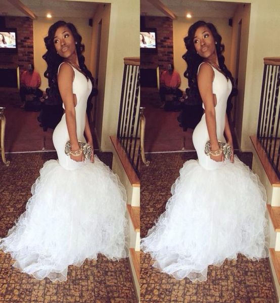 african white v neck mermaid prom dresses 2019 sweep train ruffles organza long graduation party gowns cutaway sides8119469, Black
african white v neck mermaid prom dresses 2019 sweep train ruffles organza long graduation party gowns cutaway sides8119469, Black
