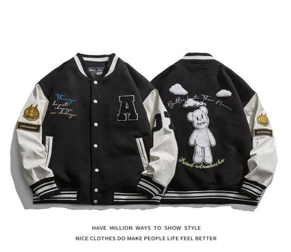 springautumn oversize loose baseball jacket leather sleeve women039s coat men039s varsity bomber couple chic street 8081213, Black;brown
springautumn oversize loose baseball jacket leather sleeve women039s coat men039s varsity bomber couple chic street 8081213, Black;brown
