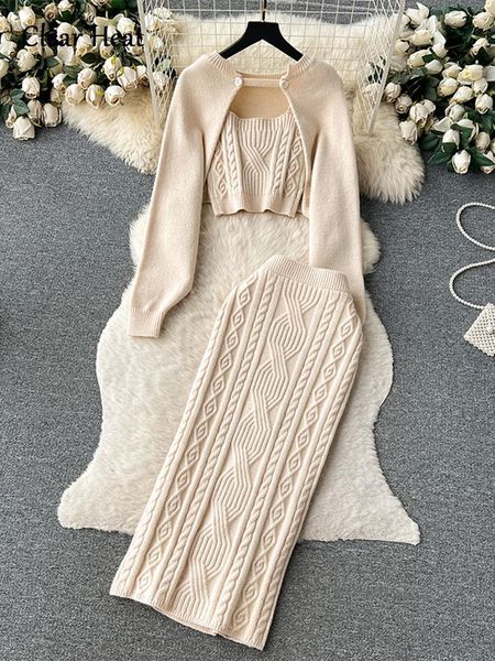 basic casual dresses ladies elegant long sleeve halter vest knit midi skirt three piece set women slim skirts sets female fashion office lad, Black;gray
basic casual dresses ladies elegant long sleeve halter vest knit midi skirt three piece set women slim skirts sets female fashion office lad, Black;gray