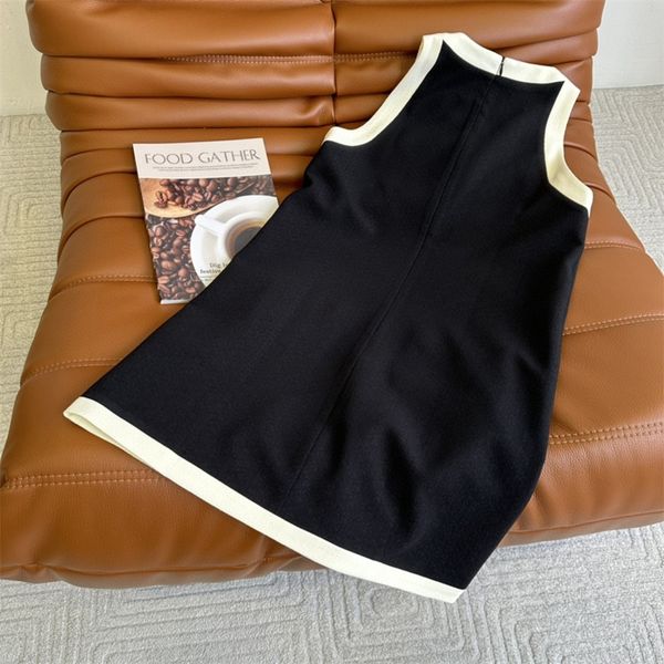 women designed clothes sleeveless mini black dress color contrast large pockets fashion dresses casual summer outerwear, Black;pink
women designed clothes sleeveless mini black dress color contrast large pockets fashion dresses casual summer outerwear, Black;pink