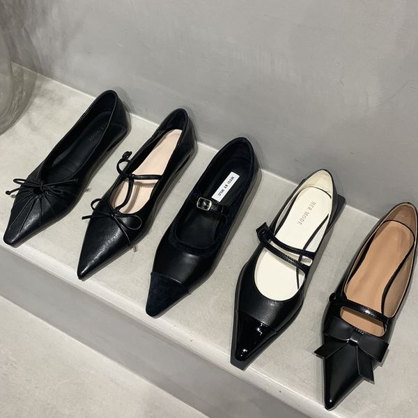 dress shoes bailamos brand spring flats fashion bowknot casual loafers pointed toe shallow slip on ladies elegant ballerina shoes 230822, Black
dress shoes bailamos brand spring flats fashion bowknot casual loafers pointed toe shallow slip on ladies elegant ballerina shoes 230822, Black