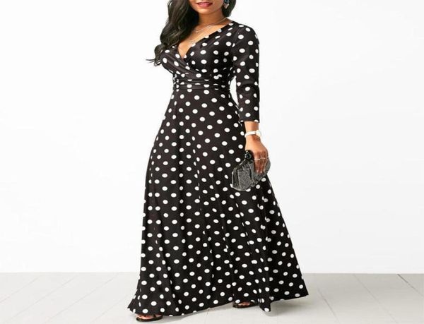 women polka dot long sleeve boho dress elegant vintage women dresses party v neck maxi long dress fashion ladies dresses18855542, Black;gray
women polka dot long sleeve boho dress elegant vintage women dresses party v neck maxi long dress fashion ladies dresses18855542, Black;gray