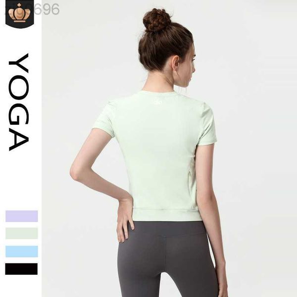 desginer al yoga t shirt summer women's quick drying tight and slimming suit running sports slim fitting short sleeved t-shirt 23ss, White
desginer al yoga t shirt summer women's quick drying tight and slimming suit running sports slim fitting short sleeved t-shirt 23ss, White