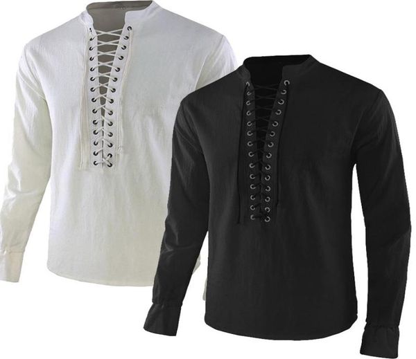 men039s casual shirts medieval pirate costume men fashion long sleeve loose vintage renaissance knight cosplay drawstring 6901108, White;black
men039s casual shirts medieval pirate costume men fashion long sleeve loose vintage renaissance knight cosplay drawstring 6901108, White;black