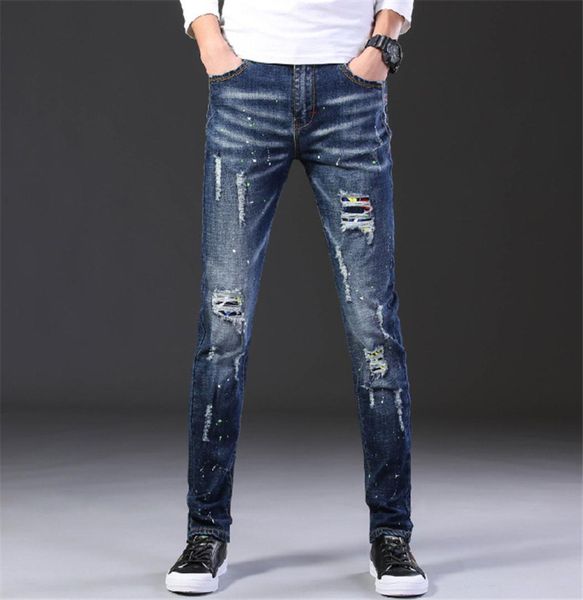2020 fashion casual jeans mens straight stretch dot craft little feet skinny jens men scratched blue hole denim tide pantses6865340143
2020 fashion casual jeans mens straight stretch dot craft little feet skinny jens men scratched blue hole denim tide pantses6865340143