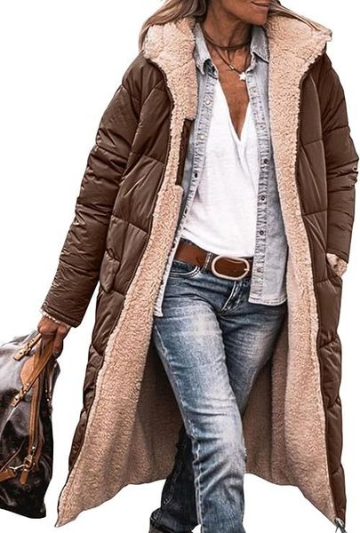women's suits blazers women's warm winter coats reversible sherpa fleece long hooded puffer jackets outerwear 230821, White;black
women's suits blazers women's warm winter coats reversible sherpa fleece long hooded puffer jackets outerwear 230821, White;black