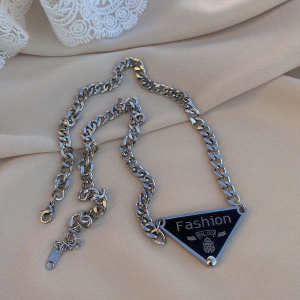 luxury designer jewelry metal titanium steel letter p inverted triangle necklace female fashion, Silver
luxury designer jewelry metal titanium steel letter p inverted triangle necklace female fashion, Silver
