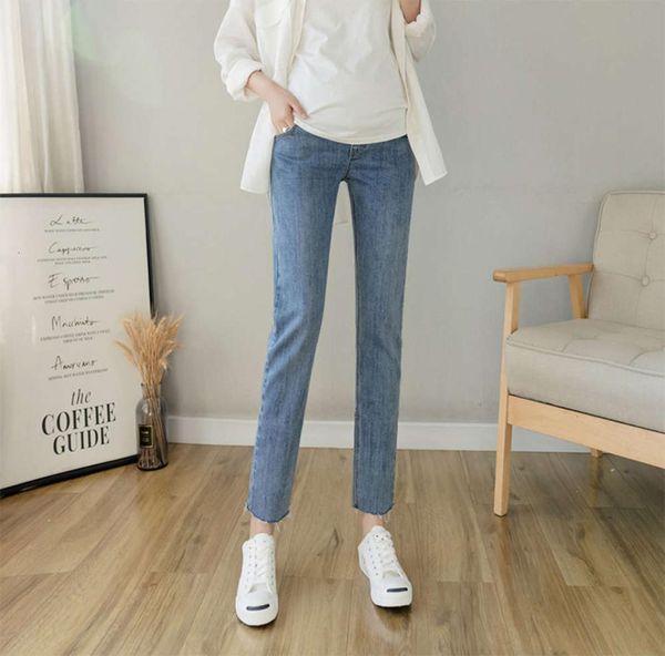 975 pregnant women039s straight jeans 2021 spring new korean high waist slim elastic nine point pipe pants9779861, White
975 pregnant women039s straight jeans 2021 spring new korean high waist slim elastic nine point pipe pants9779861, White