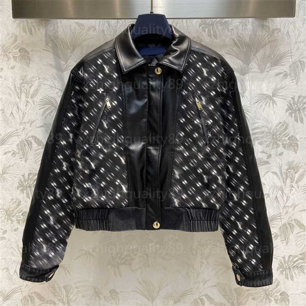designer womens jacket women denim coat fashion short alphabet jacquard pattern long sleeves lapel leather patchwork coat designers jackets, Black;brown
designer womens jacket women denim coat fashion short alphabet jacquard pattern long sleeves lapel leather patchwork coat designers jackets, Black;brown
