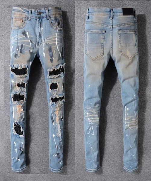 fashion men039s jeans runway slim racer biker jeans 1135 hiphop skinny men denim ripped joggers pants male wrinkle jean trouse7883717, Blue
fashion men039s jeans runway slim racer biker jeans 1135 hiphop skinny men denim ripped joggers pants male wrinkle jean trouse7883717, Blue