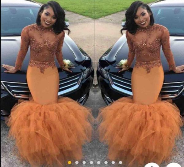 african 2018 prom dresses sheer neck lace appliques beads long sleeves mermaid evening dress tulle zipper arabic vestidos par9102855, Black
african 2018 prom dresses sheer neck lace appliques beads long sleeves mermaid evening dress tulle zipper arabic vestidos par9102855, Black