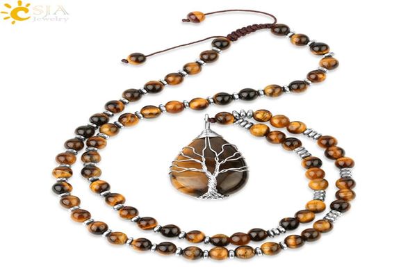 csja natural stones beaded tiger eye necklaces for men tree of life pendants mala yoga beads 7 chakra reiki female jewelry s469 204872763, Silver
csja natural stones beaded tiger eye necklaces for men tree of life pendants mala yoga beads 7 chakra reiki female jewelry s469 204872763, Silver