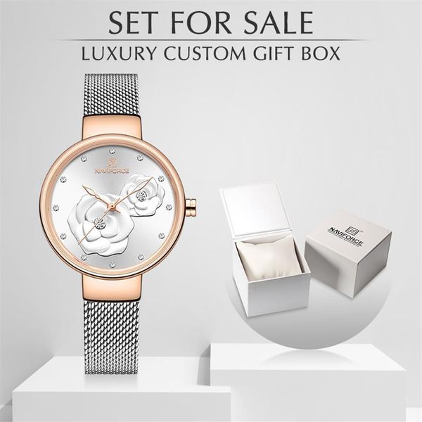 women watch set for naviforce luxury brand steel mesh waterproof ladies watches flower quartz charming girl clock253d, Slivery;brown
women watch set for naviforce luxury brand steel mesh waterproof ladies watches flower quartz charming girl clock253d, Slivery;brown