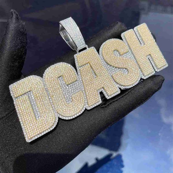 vvs moissanite pendant custom letter hr hip hop rock jewelry gold and silver double layer ice out large pendant necklace
vvs moissanite pendant custom letter hr hip hop rock jewelry gold and silver double layer ice out large pendant necklace