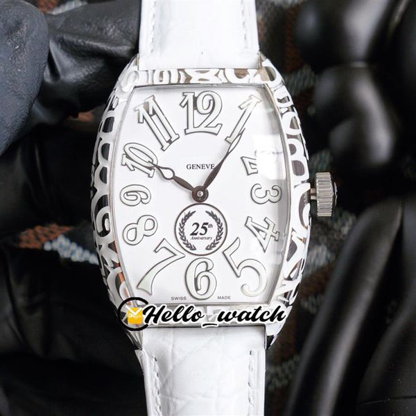 42mm cintree curvex watches black croco 8880 25th anniversary mens watch 3d markers steel carve cracked case white leather strap h236c, Slivery;brown
42mm cintree curvex watches black croco 8880 25th anniversary mens watch 3d markers steel carve cracked case white leather strap h236c, Slivery;brown