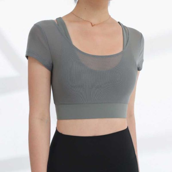 ll yoga ll summer yoga clothes short-sleeved fitness sports running mesh sweat-absorbing fake two-piece gathered underwear bra
ll yoga ll summer yoga clothes short-sleeved fitness sports running mesh sweat-absorbing fake two-piece gathered underwear bra