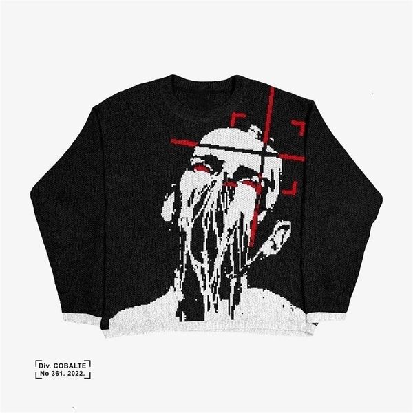 men's sweaters vintage knit sweater autumn winter pullover y2k harajuku oversized sweater black loose skeleton portraits print harajuku, White;black
men's sweaters vintage knit sweater autumn winter pullover y2k harajuku oversized sweater black loose skeleton portraits print harajuku, White;black