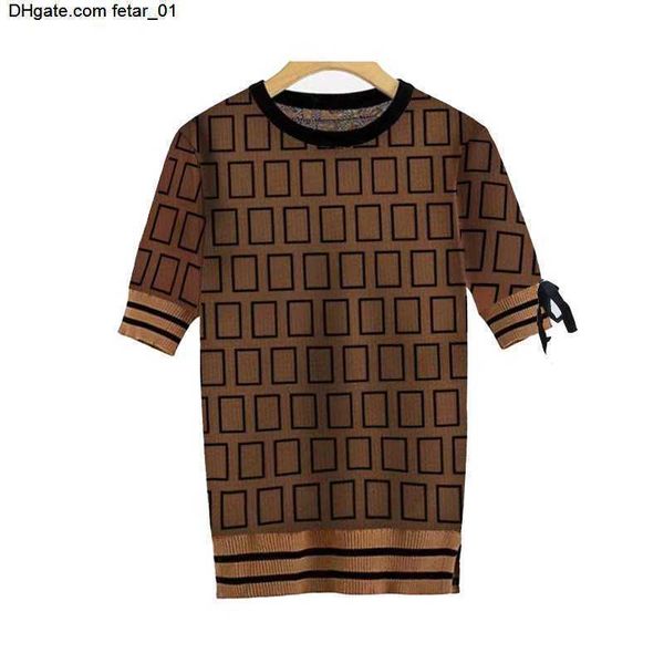 women's sweater designer high end fashion letter jacquard temperament youth leisure short sleeve round neck pullover, White;black
women's sweater designer high end fashion letter jacquard temperament youth leisure short sleeve round neck pullover, White;black