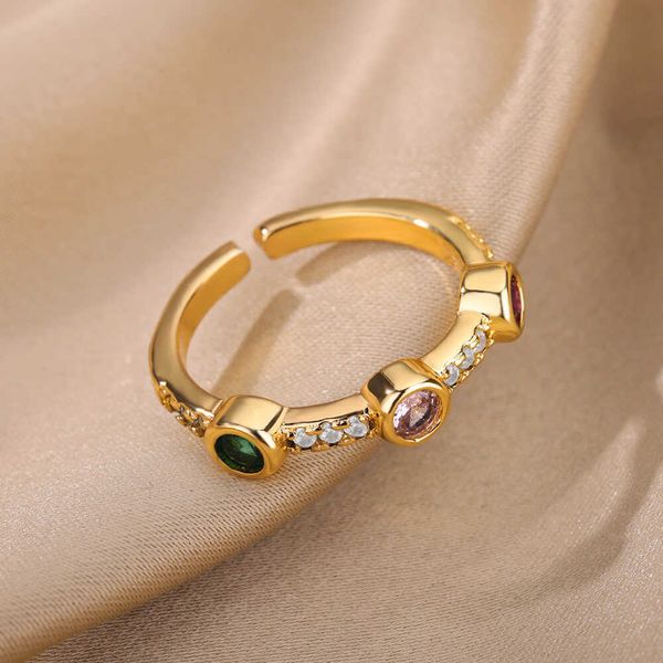 band rings zircon beads rings for women stainless steel round open adjustable finger ring wedding party jewelry gift femme r230822, Silver
band rings zircon beads rings for women stainless steel round open adjustable finger ring wedding party jewelry gift femme r230822, Silver