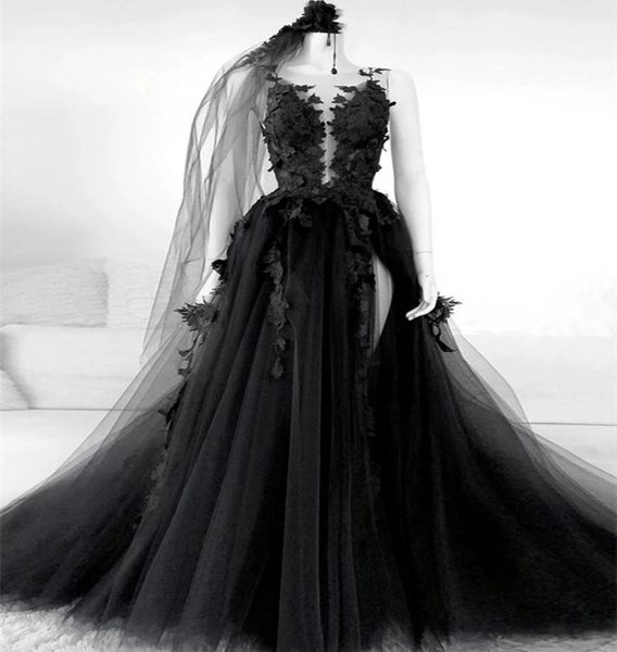 gothic style black lace wedding dresses flower appliques tulle a line backless vintage design 2021 bridal gowns plus size9499044, White
gothic style black lace wedding dresses flower appliques tulle a line backless vintage design 2021 bridal gowns plus size9499044, White