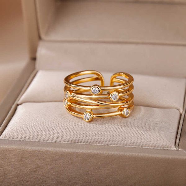 band rings zircon rings for women stainless steel adjustable ring mini crystal beads finger rings female jewelry gift r230822, Silver
band rings zircon rings for women stainless steel adjustable ring mini crystal beads finger rings female jewelry gift r230822, Silver