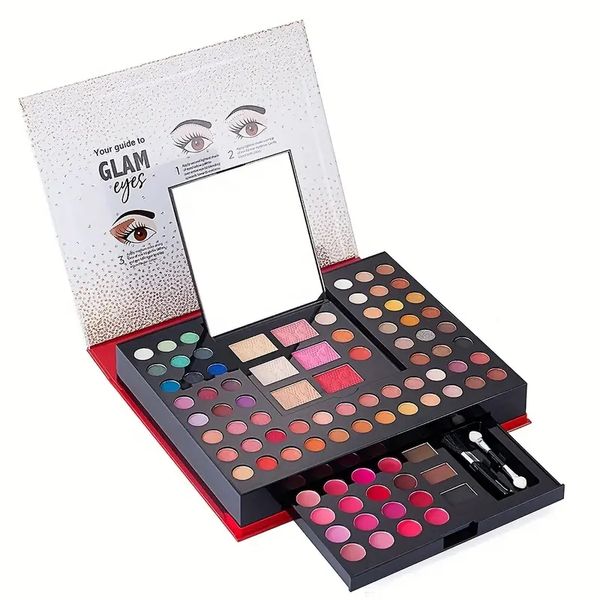 88 colors makeup palette set, lip gloss eyeshadow, blush, eyebrow powder and brushes and mirror, all in one makeup palette
88 colors makeup palette set, lip gloss eyeshadow, blush, eyebrow powder and brushes and mirror, all in one makeup palette