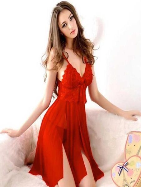 sets 1 women evening nightgown nightie sleepwear lingerie red long dressing night gown transparent dress265y3298673, Black;white
sets 1 women evening nightgown nightie sleepwear lingerie red long dressing night gown transparent dress265y3298673, Black;white