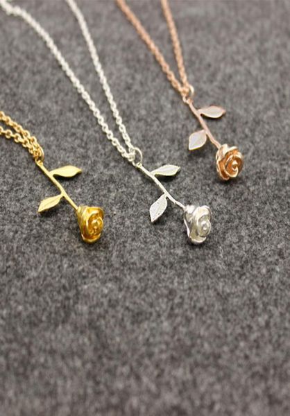 new luxury women fashion delicate rose necklace final rose flower rose gold silver pendant9969400
new luxury women fashion delicate rose necklace final rose flower rose gold silver pendant9969400
