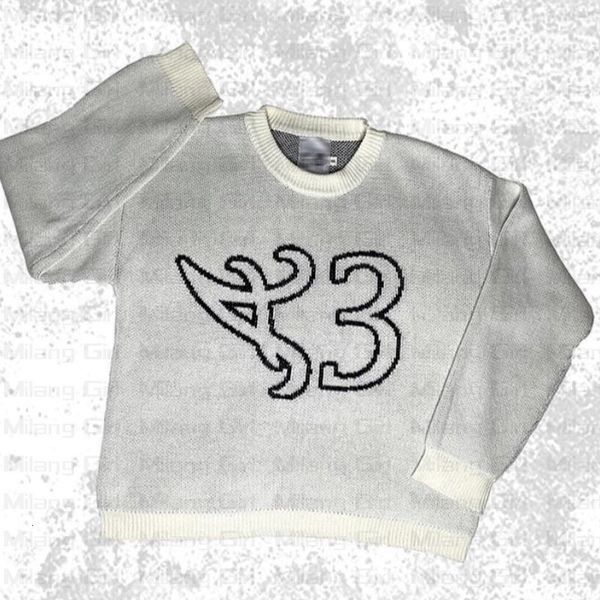 men's sweaters men's vintage o-neck knitwear y2k letter printing pullover winter harajuku oversized sweater aesthetic clothes for, White;black
men's sweaters men's vintage o-neck knitwear y2k letter printing pullover winter harajuku oversized sweater aesthetic clothes for, White;black