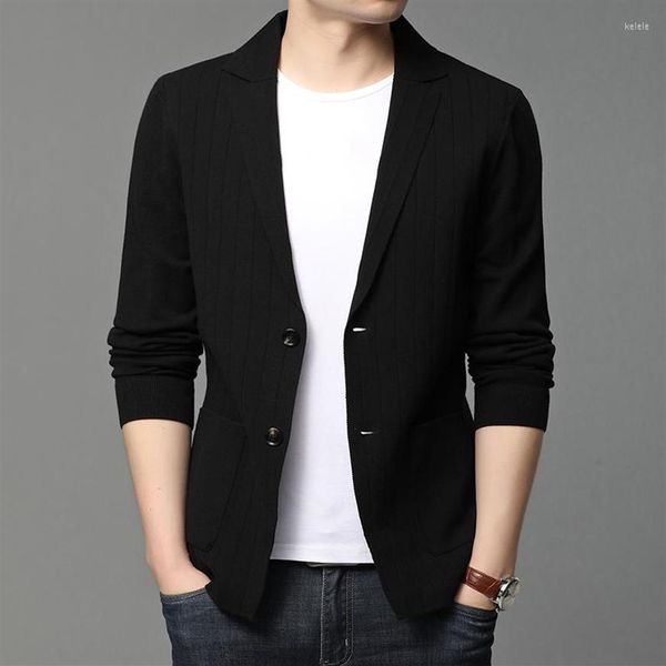 men's suits 2022 style brand casual fashion slim fit stripe classic suit men knitted cardigan jacket korean blazer coats clot228i, White;black
men's suits 2022 style brand casual fashion slim fit stripe classic suit men knitted cardigan jacket korean blazer coats clot228i, White;black
