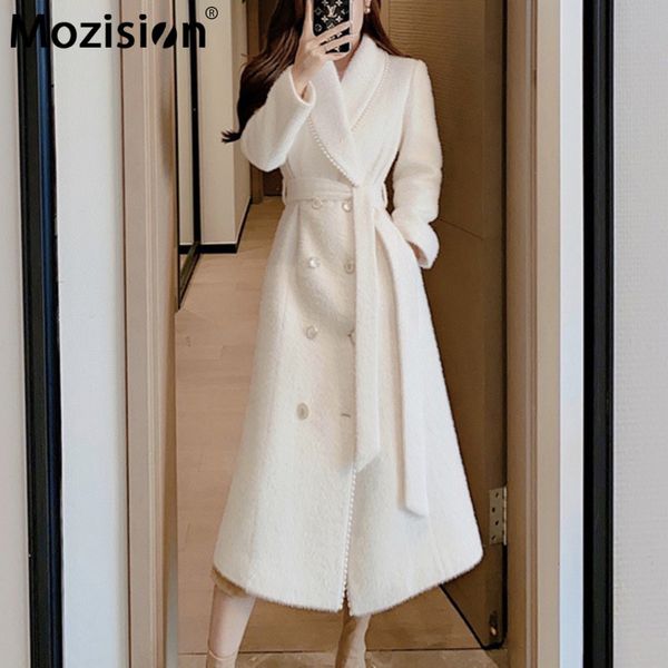 womens wool blends mozision notched collar with sashes woolen coat women solid double breasted midlength overcoat ladies high street 230822, Black
womens wool blends mozision notched collar with sashes woolen coat women solid double breasted midlength overcoat ladies high street 230822, Black