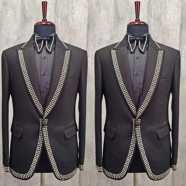 mens wedding tuxedos design custom made beading suits jacket formal peaked lapel slim fit groom wear only one coat, Black;gray
mens wedding tuxedos design custom made beading suits jacket formal peaked lapel slim fit groom wear only one coat, Black;gray