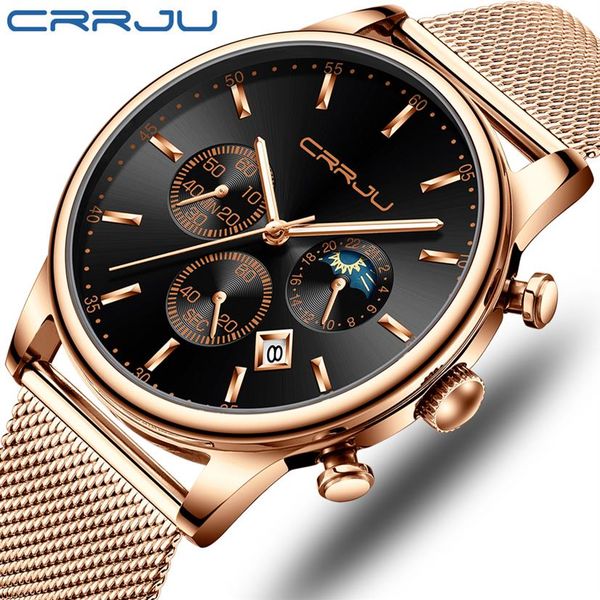 reloj hombre crrju luxury men multifunction watches waterproof business casual quartz date wrist watch male mesh strap clock256g, Slivery;brown
reloj hombre crrju luxury men multifunction watches waterproof business casual quartz date wrist watch male mesh strap clock256g, Slivery;brown