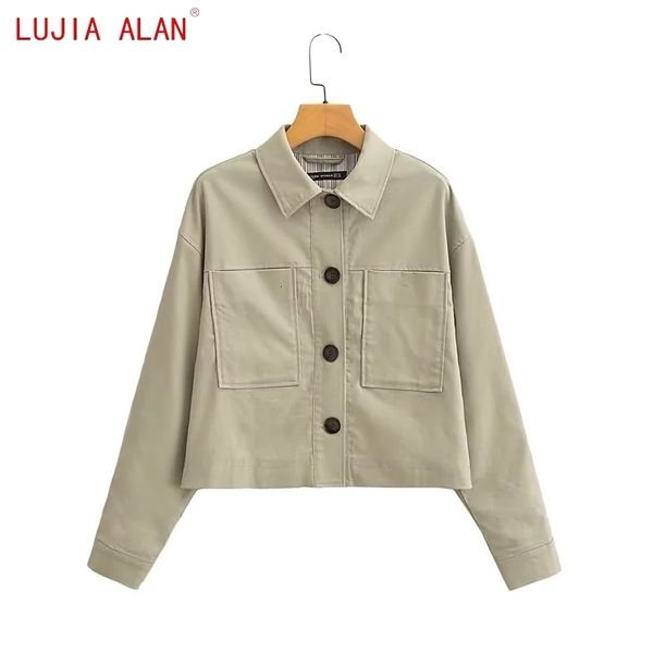 women's jackets autumn women solid blended linen patch pocket shirt coat female casual long sleeve loose streetwear lujia alan c1899 2, Black;brown
women's jackets autumn women solid blended linen patch pocket shirt coat female casual long sleeve loose streetwear lujia alan c1899 2, Black;brown