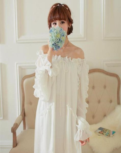 women039s sleepwear women chiffon nightgown white long nightdress fashion nightclothes dress retro princess8072055, Black;red
women039s sleepwear women chiffon nightgown white long nightdress fashion nightclothes dress retro princess8072055, Black;red