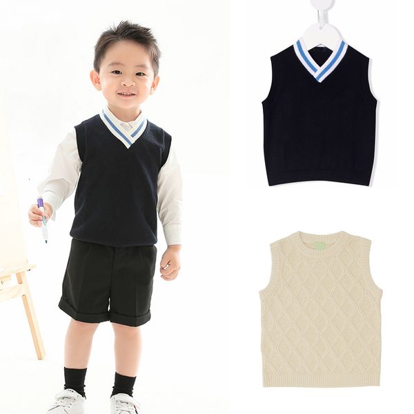 family matching outfits kids vneck knit vest autumn brand design boys girls cute fashion sleeveless sweaters 230821, Blue
family matching outfits kids vneck knit vest autumn brand design boys girls cute fashion sleeveless sweaters 230821, Blue