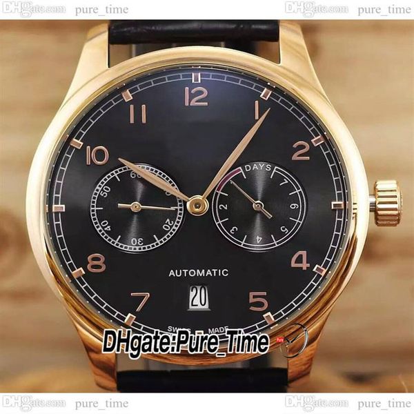 42mm portugieser 500125 mens watch 7 days power reserve gray black dial rose gold case leather strap date new watches puretime pti299a, Slivery;brown
42mm portugieser 500125 mens watch 7 days power reserve gray black dial rose gold case leather strap date new watches puretime pti299a, Slivery;brown